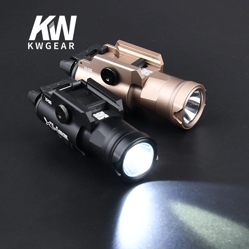 Tactical Wadsn XH35 Ultra Pistol Gun Scout Light X300 500 Lumens High Output Weapon Flashlight Fit 20mm Picatinny Weaver Rail