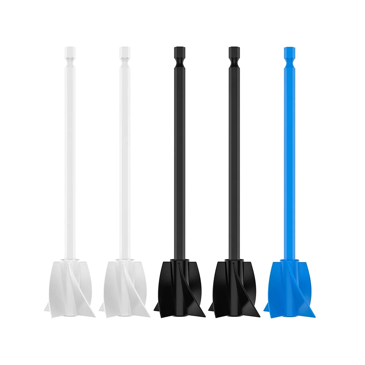 مرفق خلاط الحفر للراتنج ، خلاط راتنجات الايبوكسي ، النمام دوامة لخلط الطلاء ، حزمة من 5