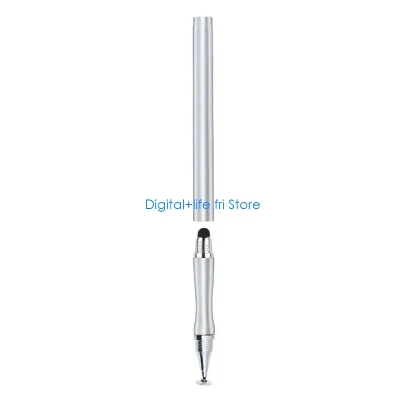 E06D Ergonomic Grip 2 In 1 High Sensitivity Capacitive Touch Pen Sensitive Drawing Note Taking Comfortable for Tablets Phones