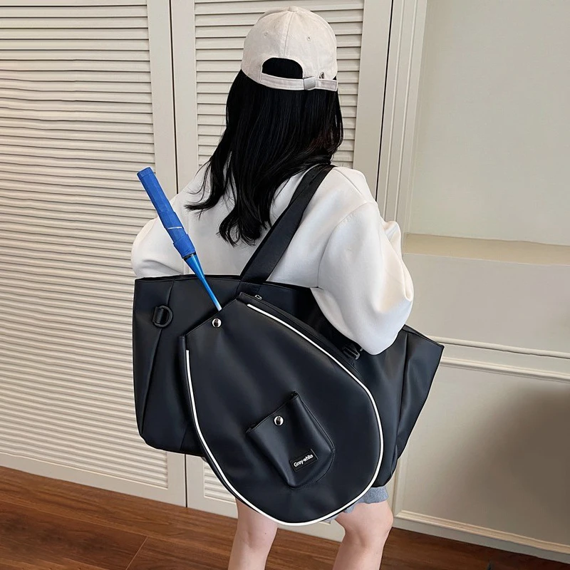 

Large Capacity Badminton Bag Detachable Tennis and Badminton Bag Men Women Sports Fitness Handheld Single Shoulder Bag Versatile