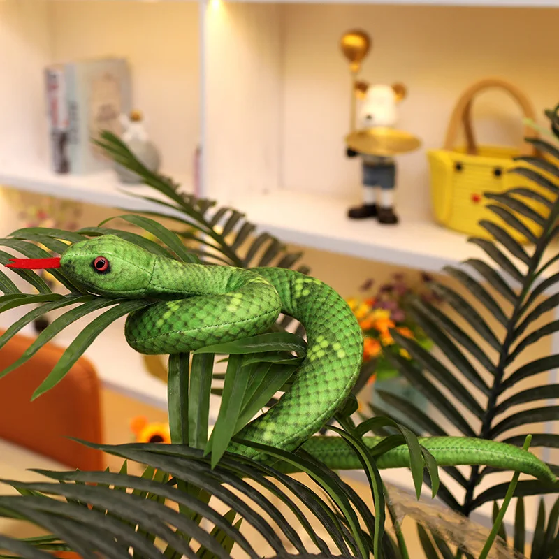 Jouet en peluche serpent couronnant de 120cm, Animal effrayant sauvage coloré, oreiller Long, cadeau pour hommes
