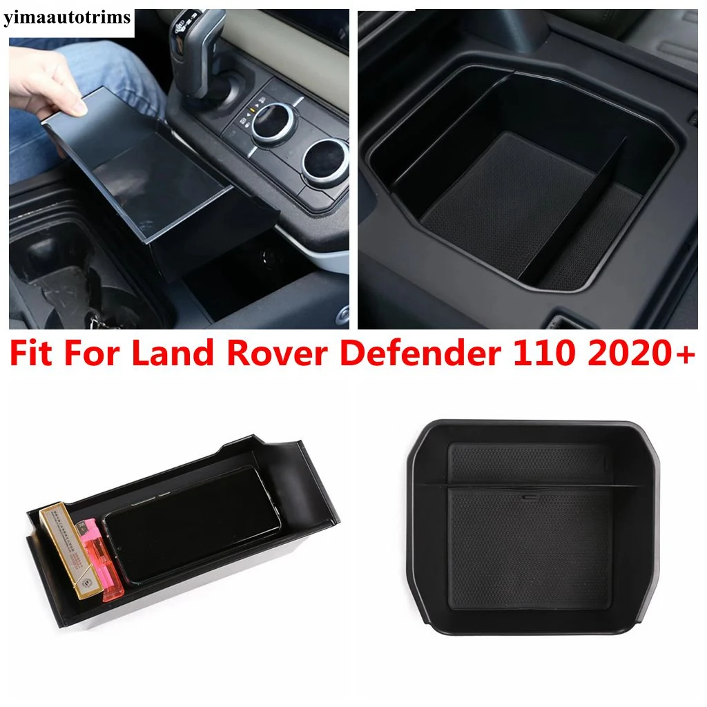 

Central Control Armrest Storage Box Container Phone Case Holder Tray For Land Rover Defender 110 2020 -2023 Interior Accessories