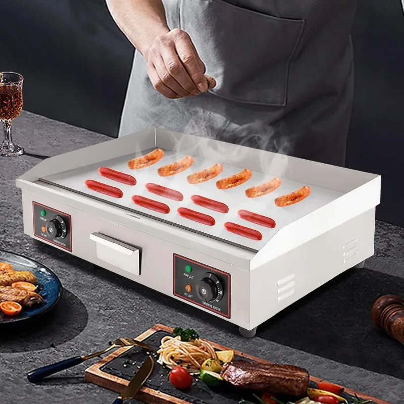 30-Zoll-Elektrogrill Kommerzieller Elektrogrill Antihaft-Elektrogrillplatte Teppanyaki Flat Top Grill122 ° F-572 ° F 3000W