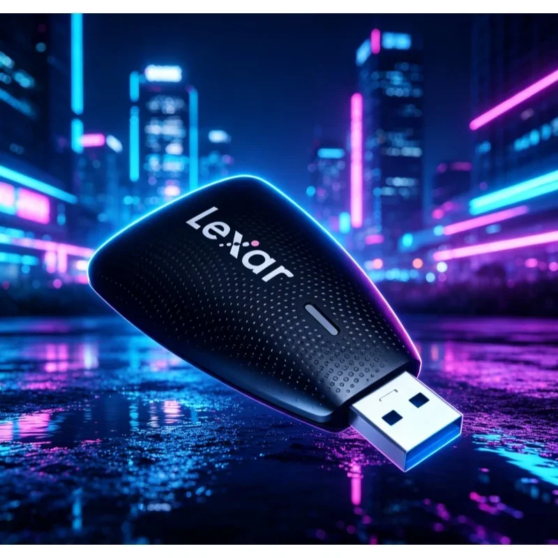 High Speed Lexar USB3.0 Memory Card Reader Dual Slot Simultaneously Read SD TF Card for Camera PC Data Transfer