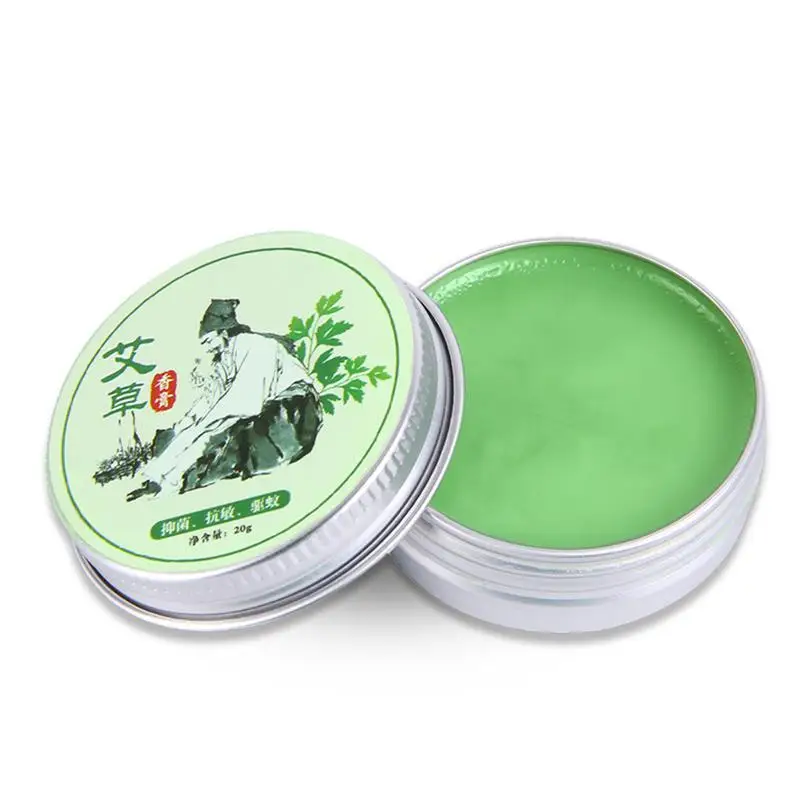 

20g Wormwood Plant Powerful Moxibustion Cream Summer Repel Bite Relieving Itching Refreshing Moxa Leaves Mint Cooling Cream