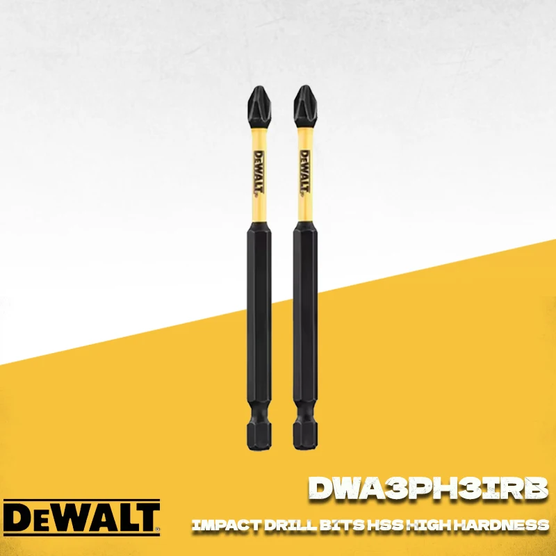 DEWALT DWA3PH3IRB PH3 89mm Impact Screwdriver Bit 2Pcs Superhard Industrial Grade S2 Steel Tool Bits For Impact Driver Drill