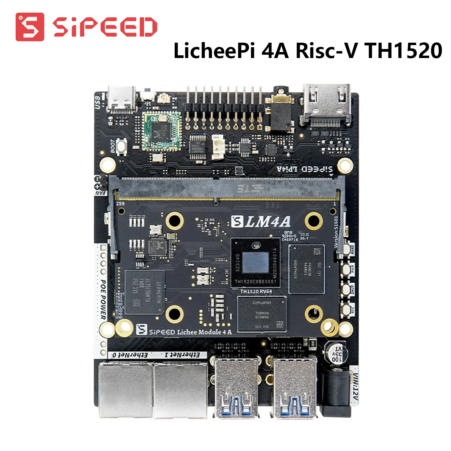Sipeed LicheePi 4A Risc-V TH1520 Linux SBC макетная плата