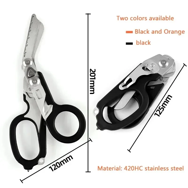 

Raptor Rescue Emergency Shears Foldable Scissors in Stock Stainless Steel 6 in 1
