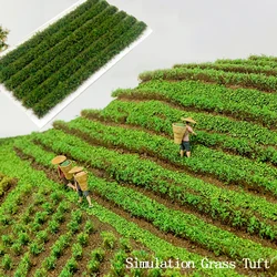 Simulation Grass Tuft Plant Model For Making HO Railway Building Sand Table Scene Layout Materials Diorama Kits 1Box