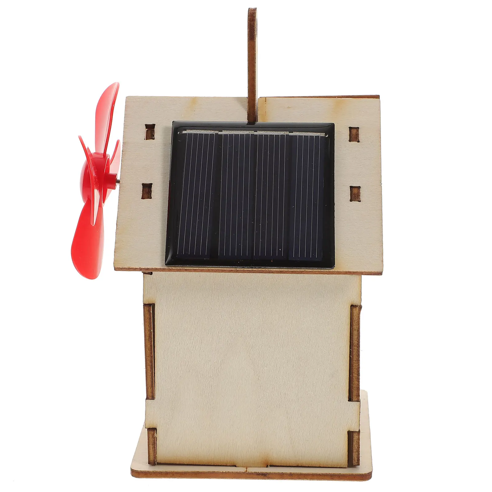 

Toy Solar Hut Material Package Pupils Small House Children Power Playthings Wooden Kids Building Toys