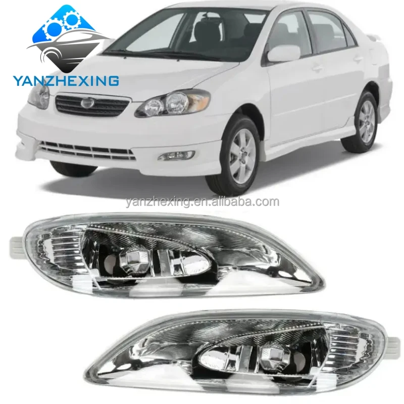 Car Light Front Halogen Fog Lamp with Bulbs Front Bumper Fog Lamp  Anti Fog Lights for Toyota Corolla 2005 2006 2007 2008