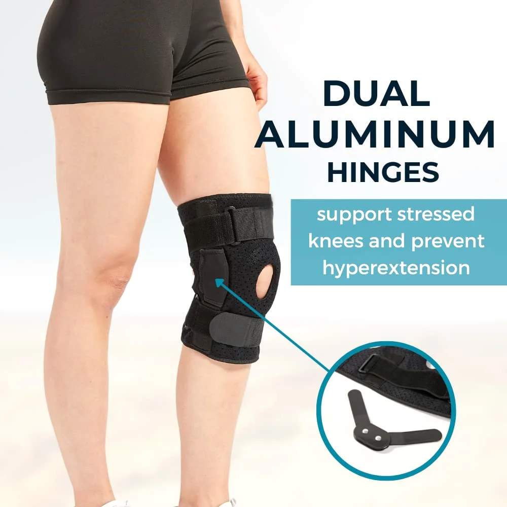 Adjustable Hinged Knee Brace Knee Support Wrap For Men&Women For Meniscus Tear Stable Support Of The Knee Pain Relief Sprains