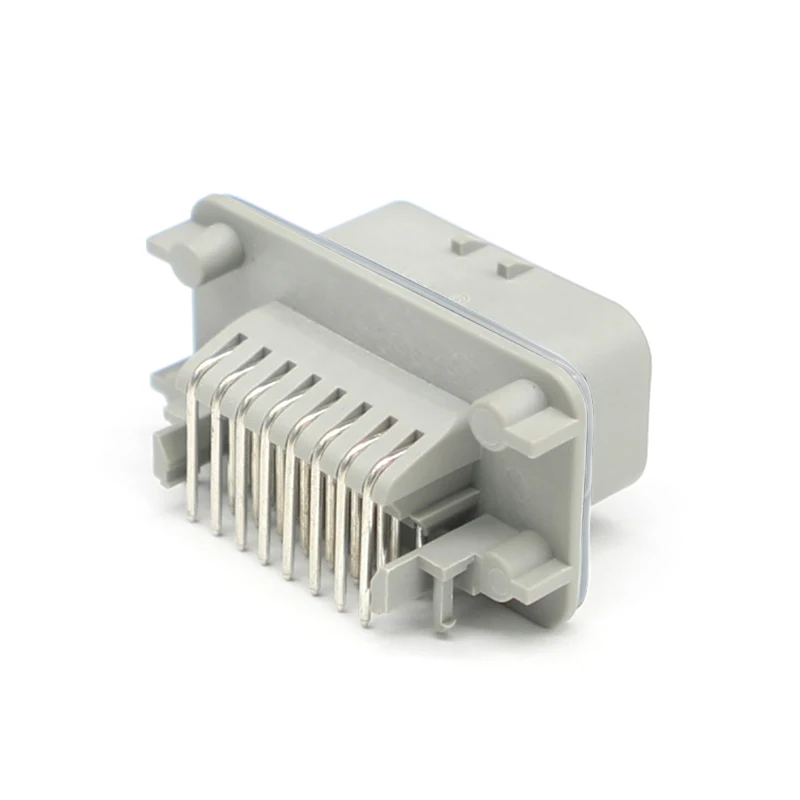 776087-4 المصنع مباشرة موصل مقاوم للماء للسيارات 23Pin 90 °   زاوية رمادية PCB جبل رأس