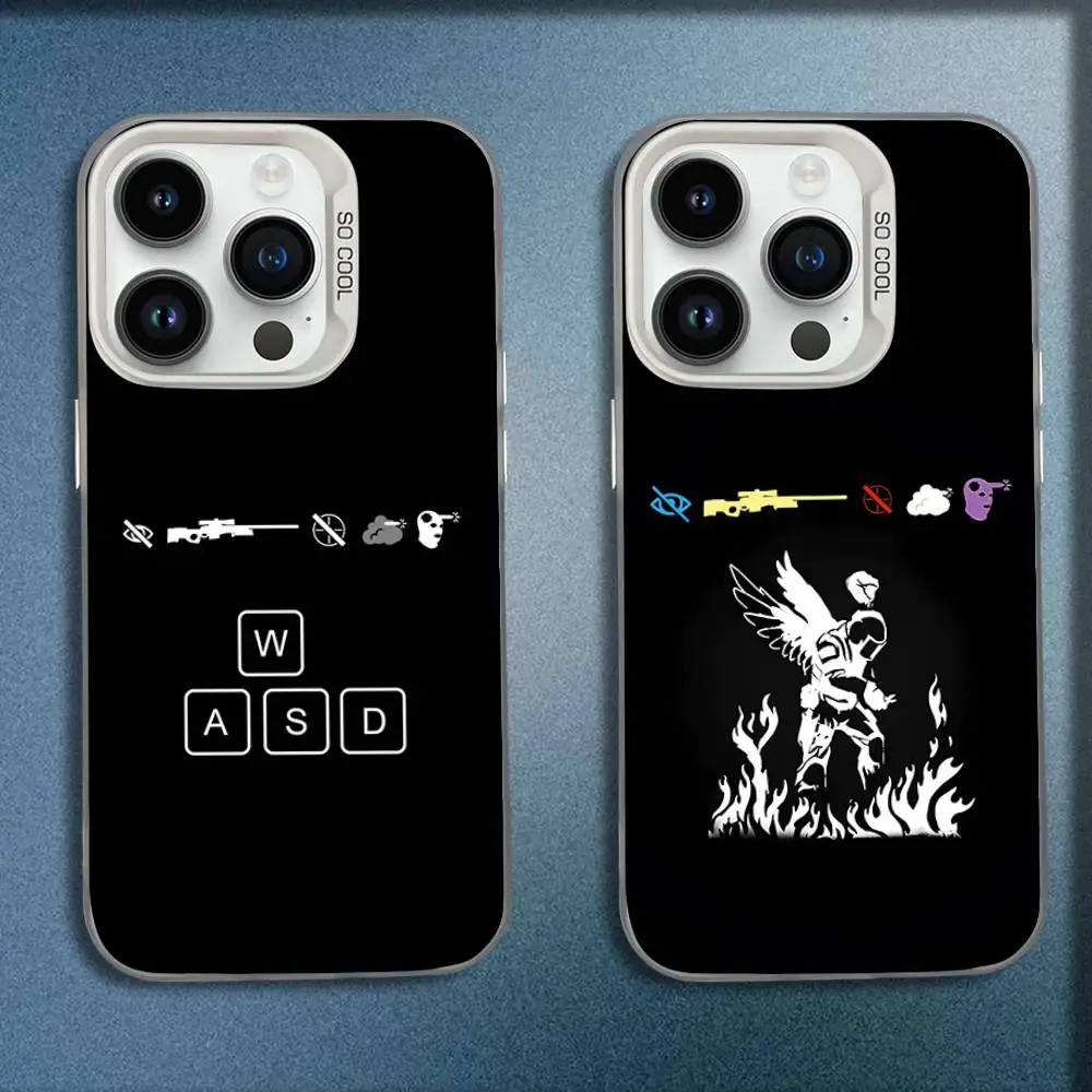 

AWP C-Counter Strike CS GO Phone Case For iPhone 16,15,14,13,12,11,Mini,Pro,E,MAX White Candy Matte Shockproof Cover