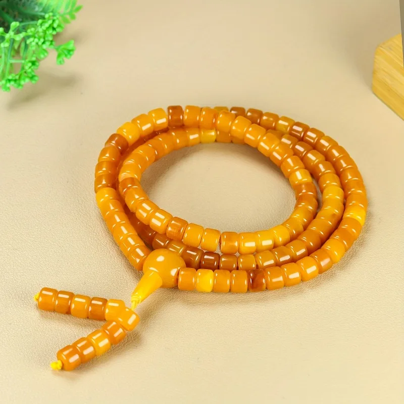 

The Second-generation Beeswax-style Multi-circle Rosary Bracelet Is Shaped As Irregular Bucket Beads.