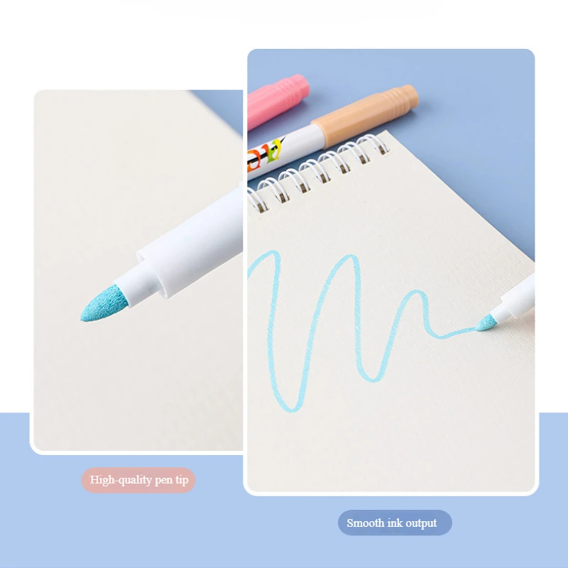 12/24 Color Soft Head Acrylic Marker Pen Set Morandi Color System Waterproof and Quick-drying for Hand-painted Graffiti