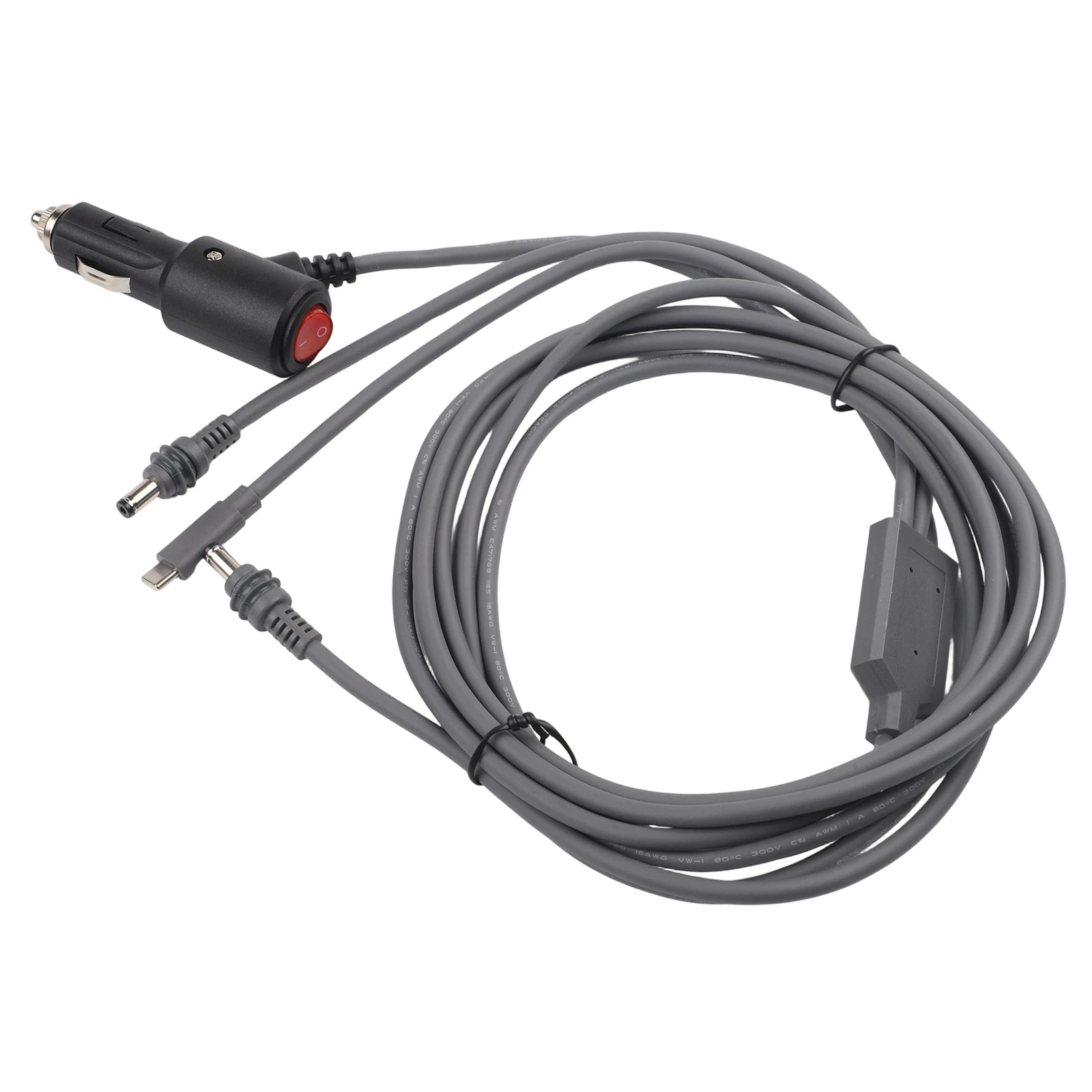 3 In DC Power Cable Extension Cord With USB C And DC Jack For Starlink For Mini Dish 100W 16AWG PVC Copper Black 1m To 5m Adapte