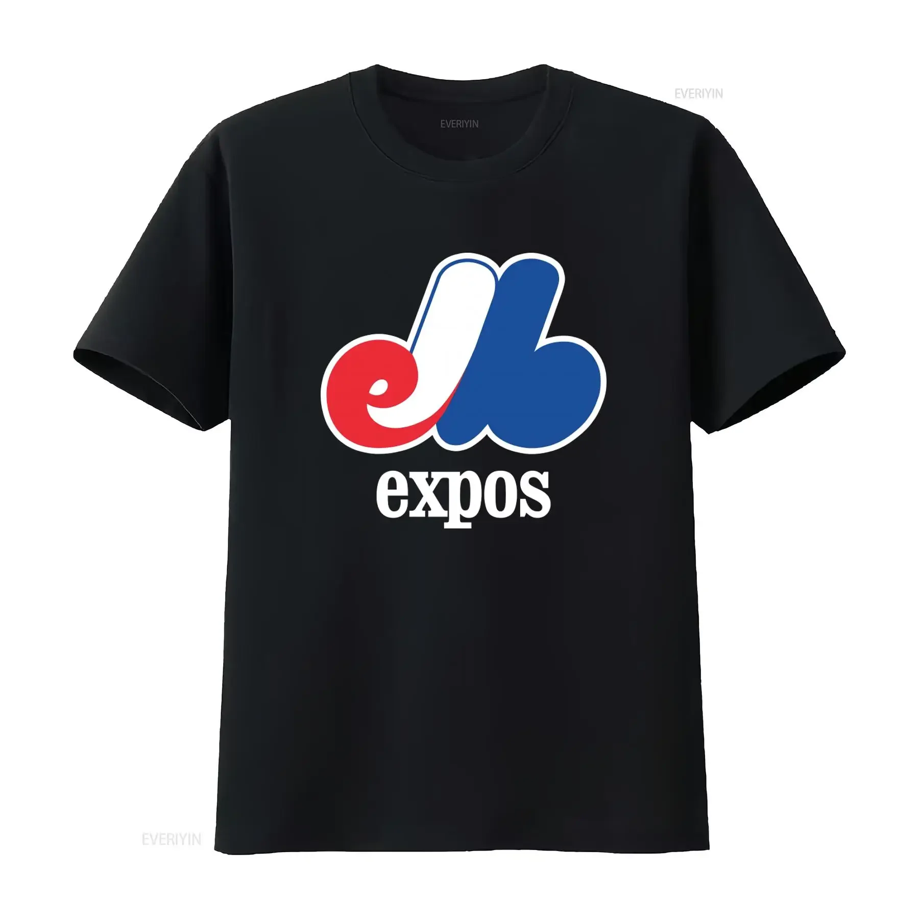 Montreal Expos Baseball Quebec Canada Royal Blue T Shirt Streetwear Hip Hop vintage Washed streetwear Casual graphic Stylish