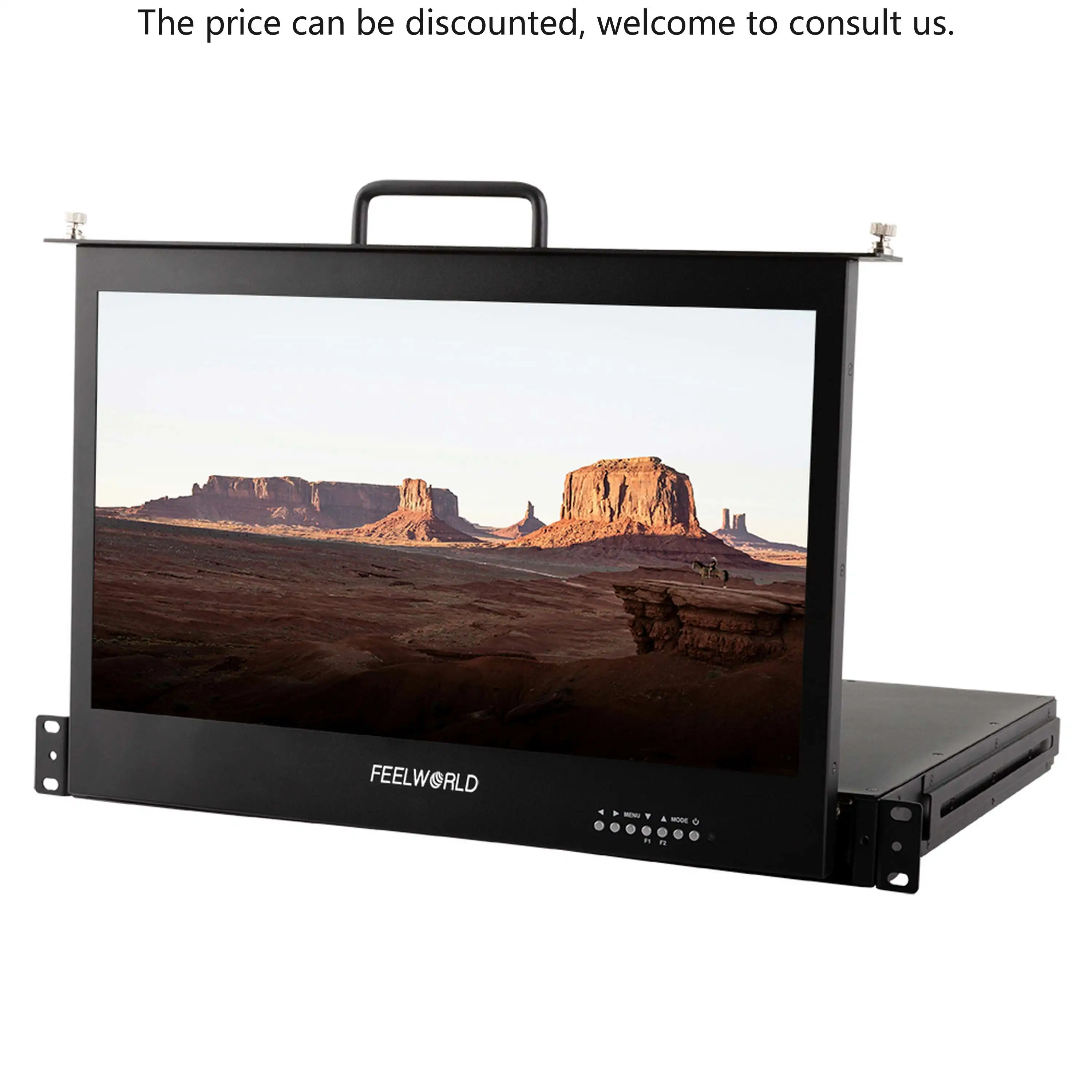 SEETEC SC173-HD-56 شاشة منزلقة عالية الكثافة 17.3 بوصة تركيب الرف FHD IPS لمصنع أنظمة البث OB Van