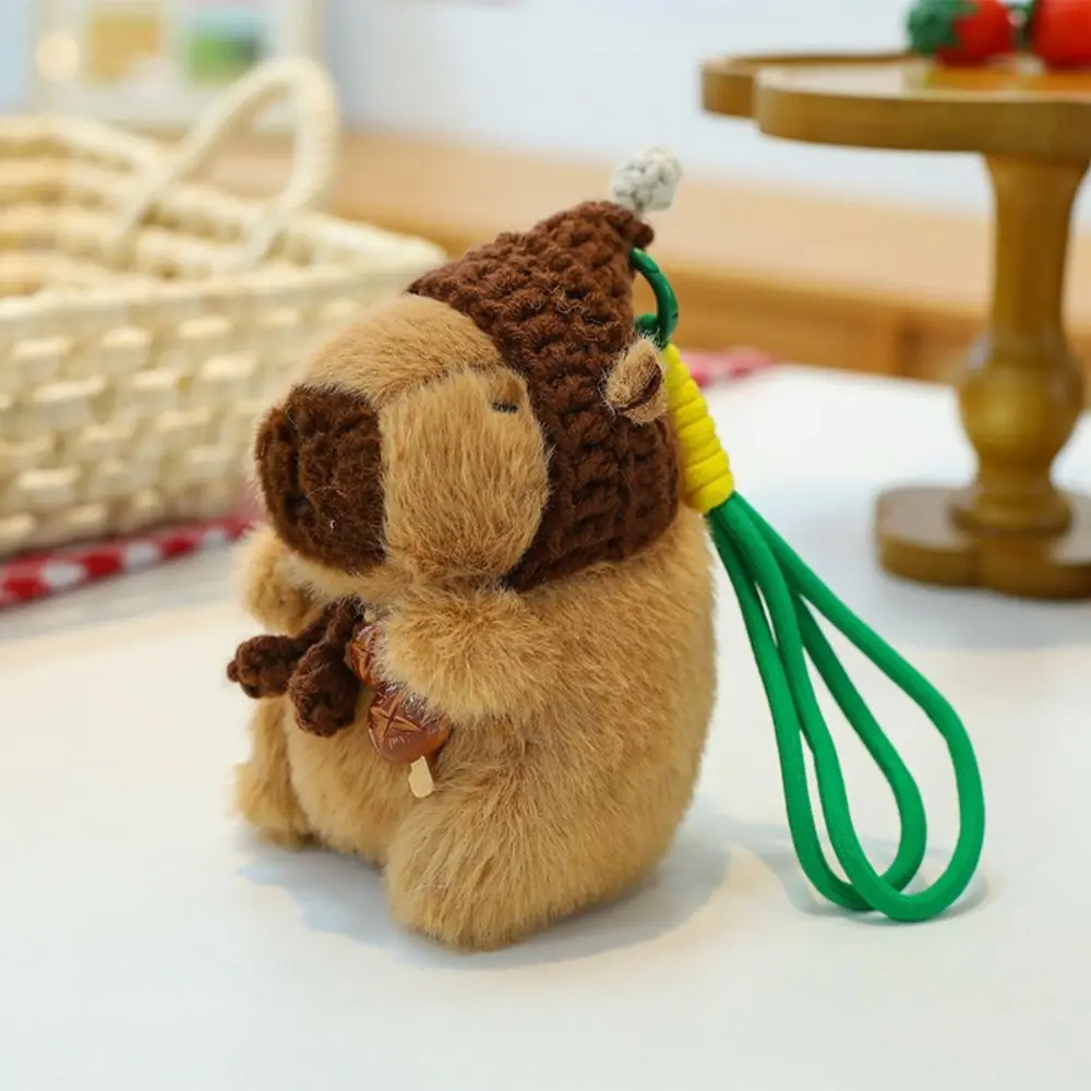 Knuffeldier Capibara pluche sleutelhanger Interactieve pluche pop Pluche Capibara-poppen Cartoon zachte pop Cavia-hanger