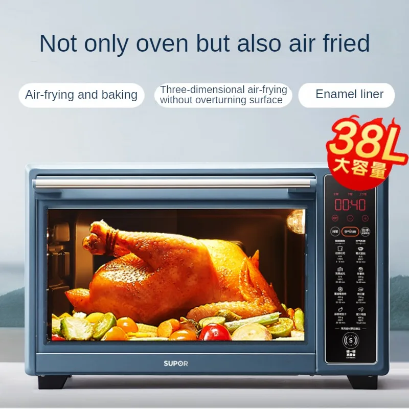 Electric Oven Multifunctional Air Fry Integrated Machine 38L Large Capacity Pizza Oven Kitchen Accessories 오븐 Forno Pizza