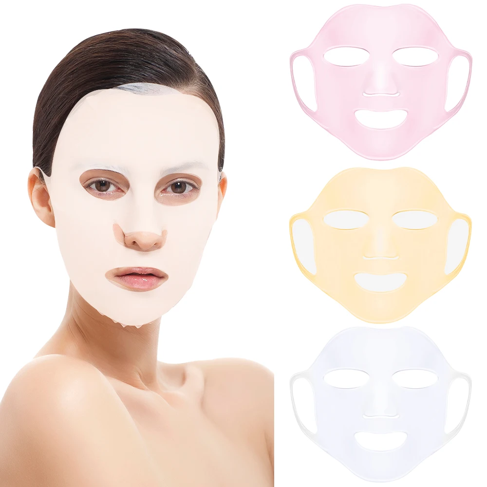 Ear Hanging Silicone Face Mask Reusable Moisturizing Lifting Firming Anti Wrinkle Anti Evaporation Steam Beauty Tools Skin Care