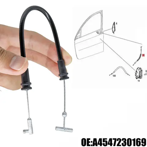 4547230169 Smart Forfour 04-06 액세서리 교체 용 전면 왼쪽 오른쪽 외부 도어 핸들 케이블 고품질 강철