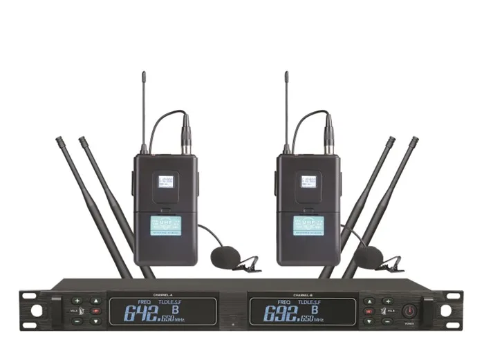 TKG TURE DIVERSITY 640-690MHz UR-200 uhf dual-channel professional Cordless wireless lavalier headset handhold microphone