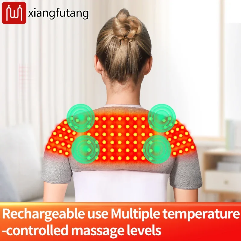 

Красный свет, шаль с подогревом, жилет с вибрационным массажем плеч, зимняя грелка для тела, терапевтическая повязка с подогревом для облегчения боли в плечах и руке