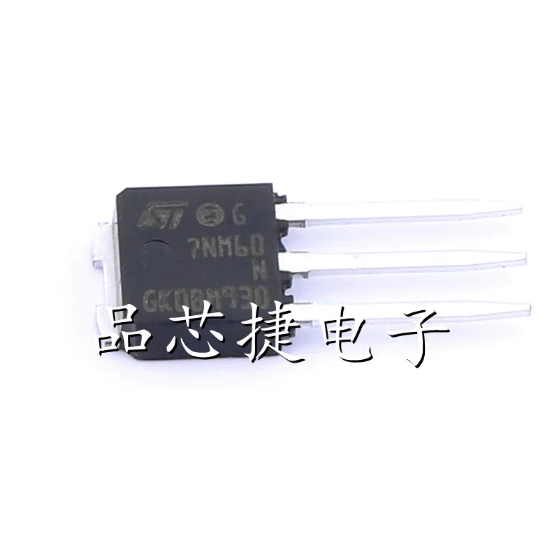 N-canal poder mosfet, 7 nm60n ipak (to-251), 5a, 600v, 10 pcs/lot