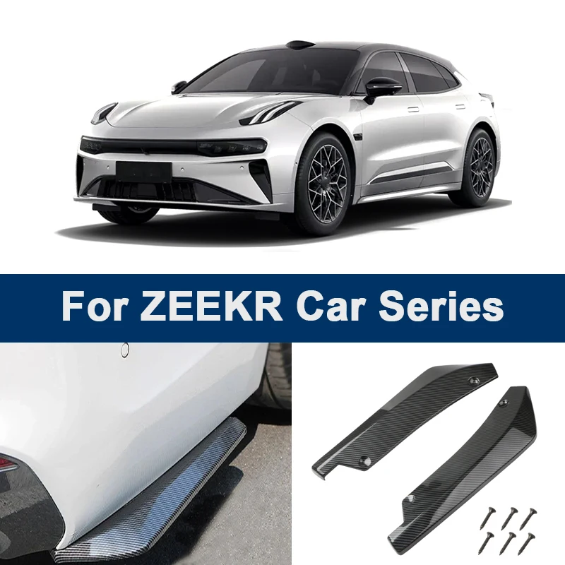 

For ZEEKR 001 007 009 X 7X 8X 9X MIX Rear Bumper Lip Diffuser Splitter - Durable ABS Easy Install Sporty Exterior Kit 2Pcs