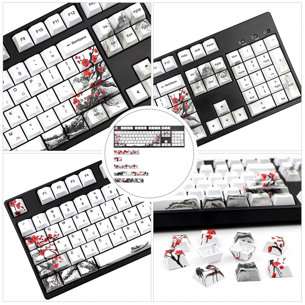 Keyboard Mechanical Caps Special Edition Gaming Keycaps Computer Chic Pattern for