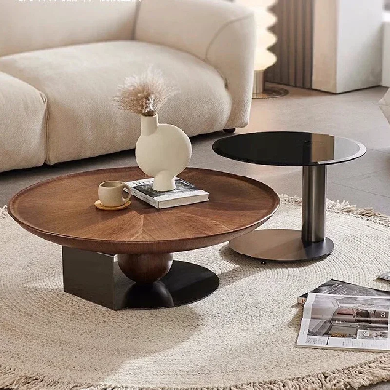 

Nordic Coffee Table Round Wood Modern Design Luxury Makeup Round Living Room Table Center Mesa De Centro Salon House Furniture