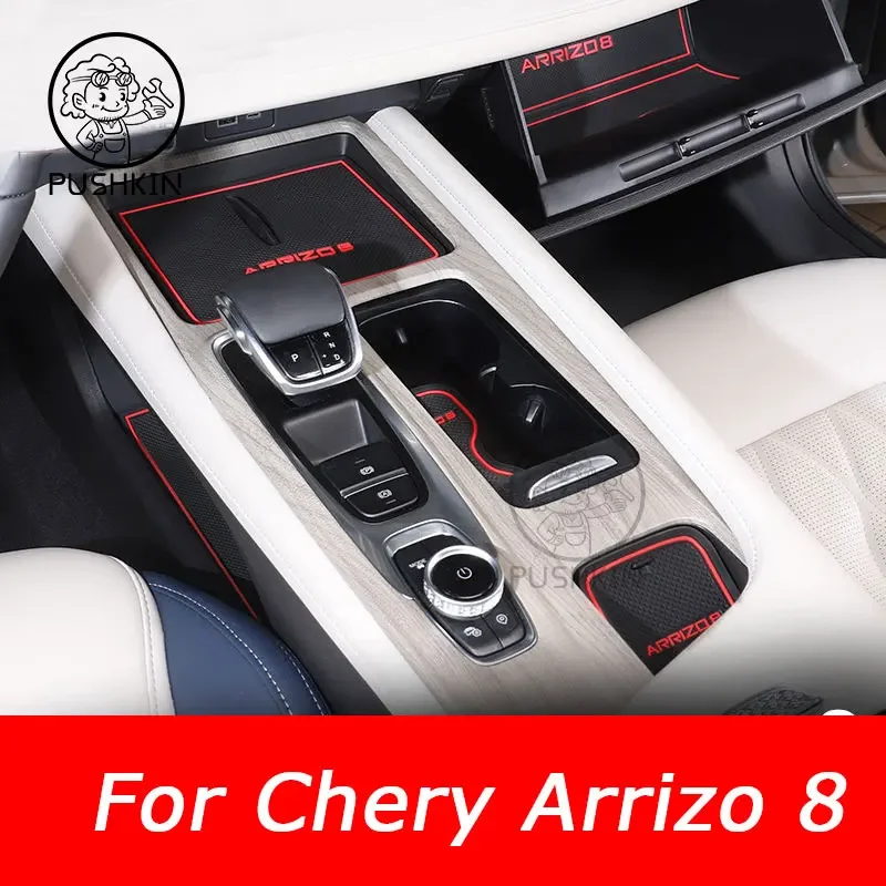 

For Chery Arrizo 8 2022 2023 2024 Car Accessories Door Central Console Water Cup Storage Box Gate Groove Mat Non-slip Mats