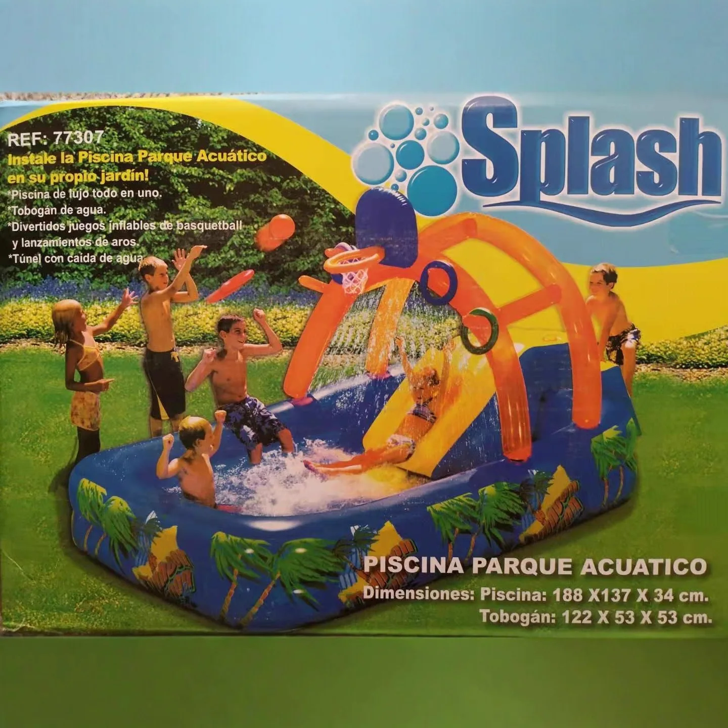 Inflatable Ocean Ball Pool; Baby Play Pool; Children's Slide; Swimming Pool; Spray Water; Thickened Sand Pool