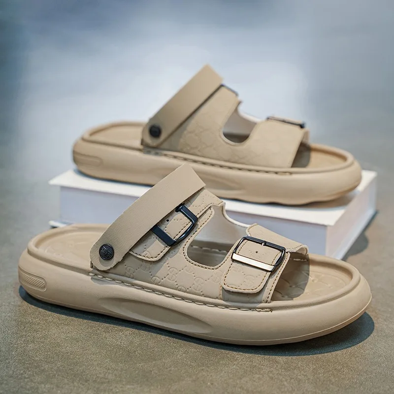 

Comfortable Men's Sandals New Summer Beach Shoes Non-slip Soft Sole Outdoor Sandals Fashionable Casual Shoes Wading Aqua Flats