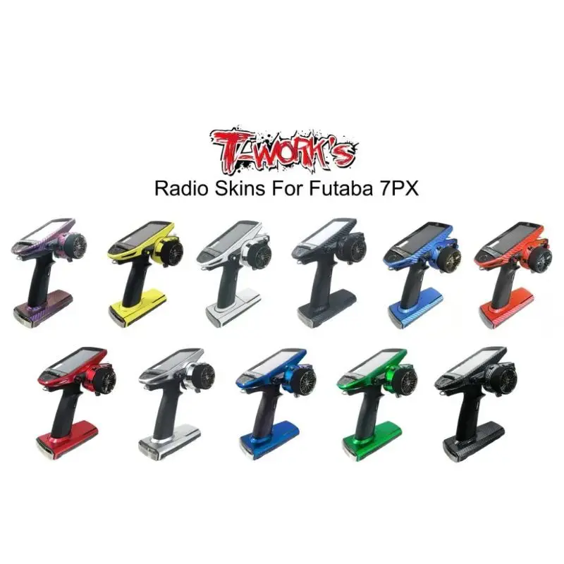 

Original T Works TS-040M Mirror Chrome Radio Skin Sticker For Futaba 7PX/7PXR 4colors Rc Tool