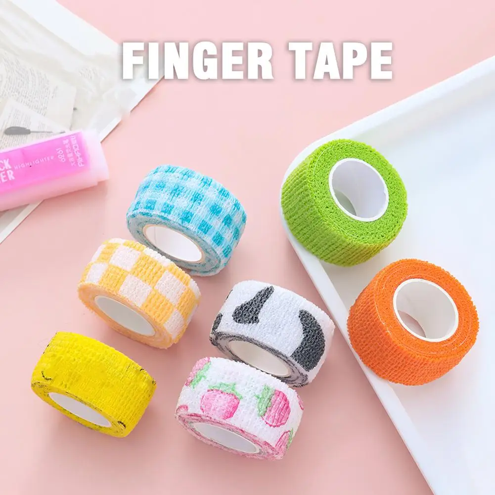 ضمادة حماية للعناية بالإصبع للطلاب الذين يكتبون مكافحة ارتداء النسيج ذاتية اللصق تضميد الجروح شريط مطاطي رياضي