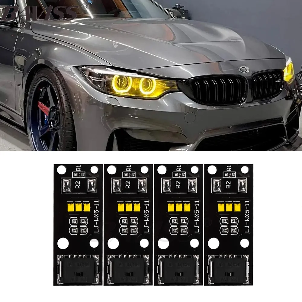 Yellow Red Blue Angel Eyes LED DRL Boards for BMW 4 Series F32 F33 F36 Pre-LCI 2014-2017 LED Headlight Daytime Light 63117263051