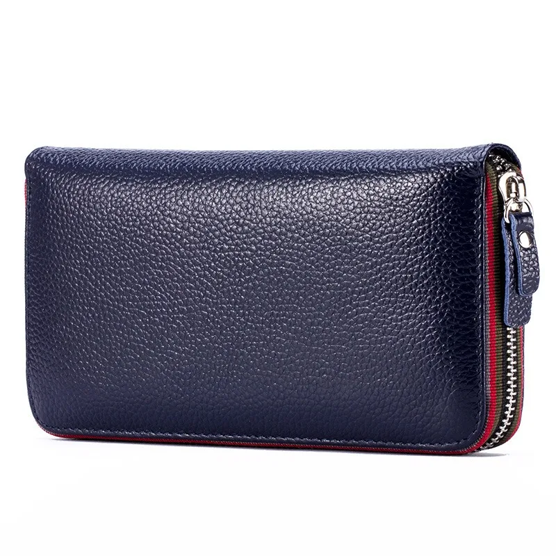 Women's Genuine Leather Wallet Woman Luxury Long Wallets Fashion Purses Money Bags Handbags Womens Purse Cards Holde