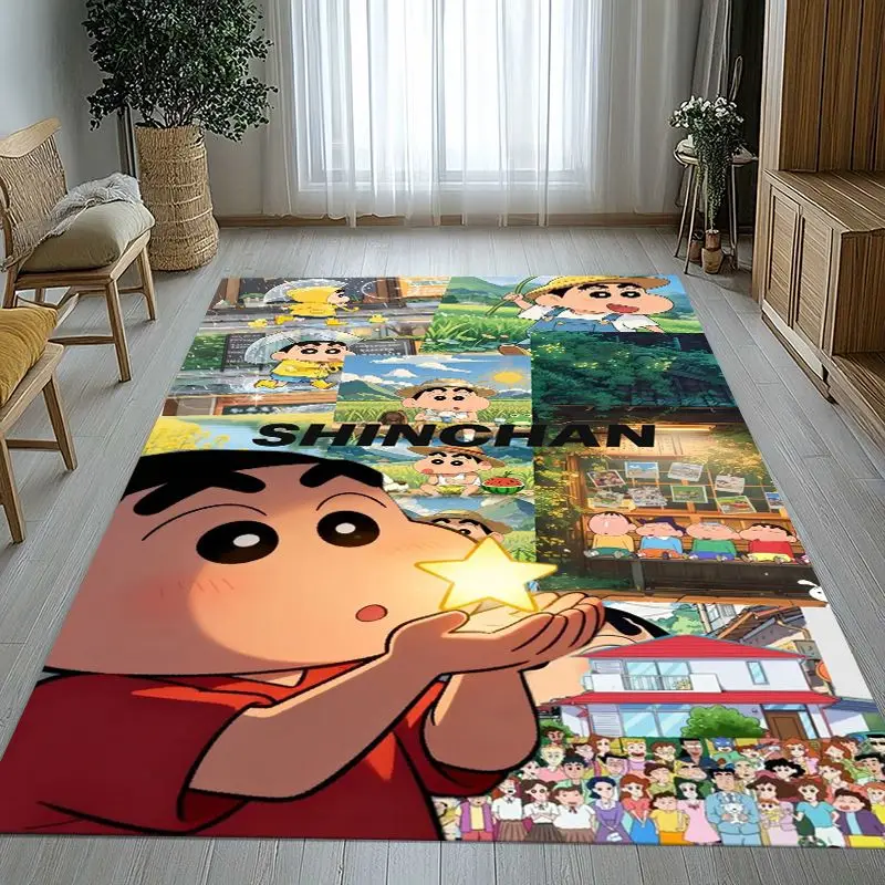 3D C-Crayon Shin-chans Cartoon Area Rug,Soft Non-Slip Carpet Mat for Living Room Bedroom Kids Playroom,Sofa Floor Rug,Home Decor