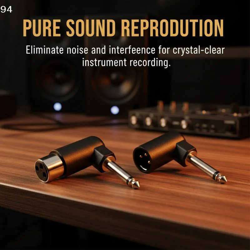 1/2Pcs 3-Pin XLR Plug Male/Female to 6.35mm Audio Jack Adapter for Recording Equipment