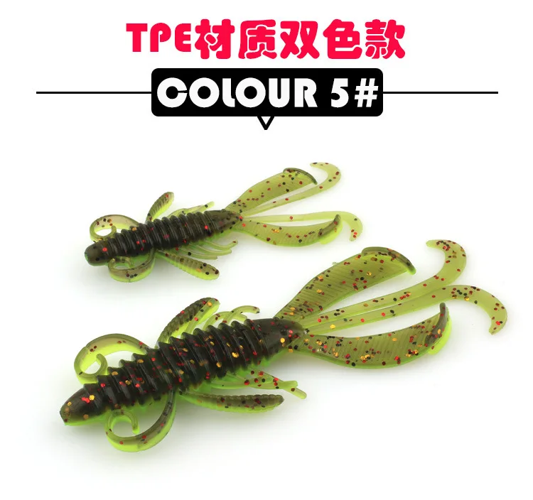 TPR Schwimmende Krabbenköder 60mm/2,2g 6 Stück 95mm/6g 4 Stück Weiche Köder Angelköder Garnelen-Hummer Weichplastik-Köder Angelköder – Detail 15