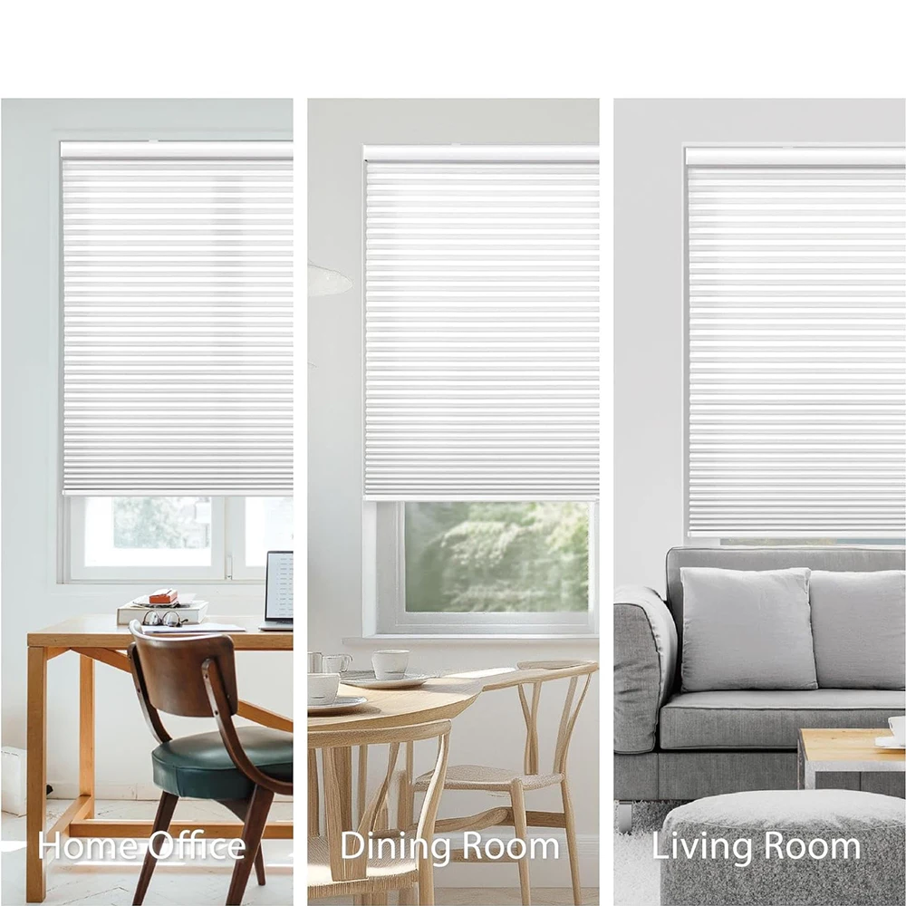 Sixinalu Blackout Cellular Shades Cordless Window Blinds No Tool Curtain Honeycomb Blind Windows Shade for Room Home Custom Size