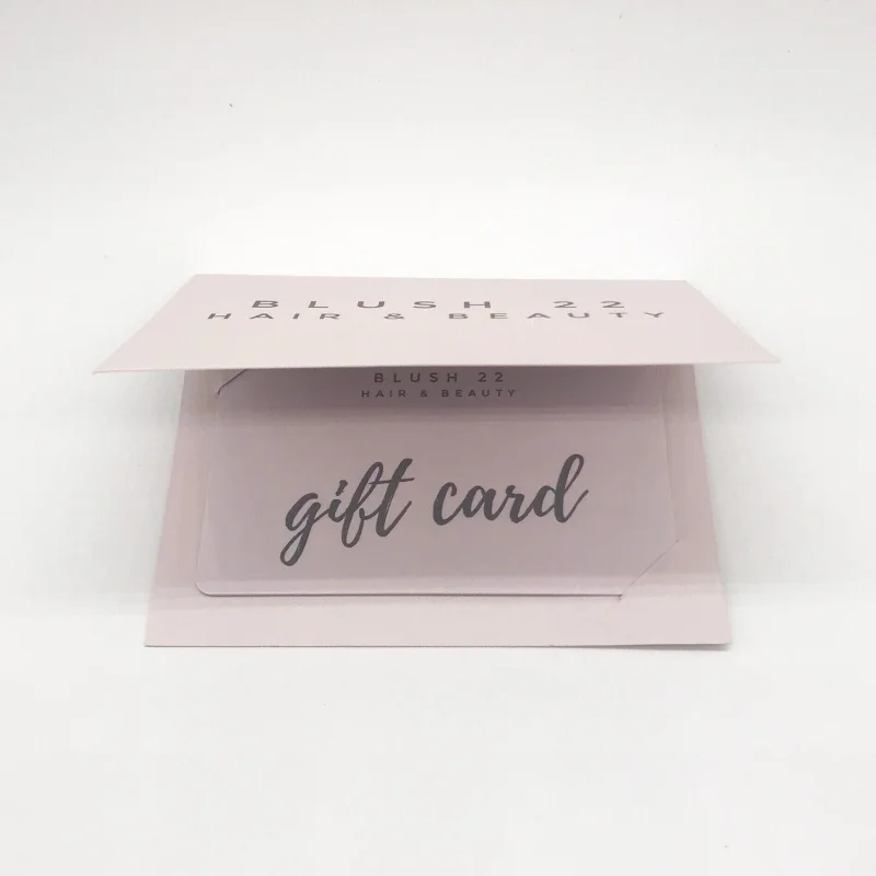 Tarjeta de regalo de PVC personalizada con soporte de tarjeta de papel, producto personalizado