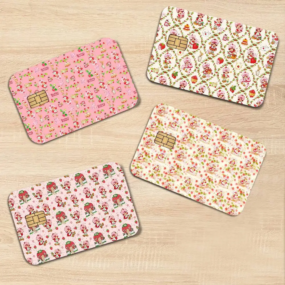 S-Strawberry Cute S-Shortcake-S Game Anime Sticker Film Skin Cover Case for Small Large No Chip Debit Credit Card Front Side