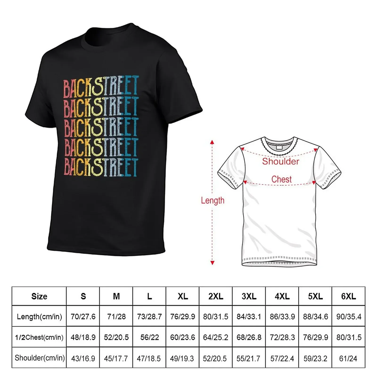 Backstreet Retro Vintage T-Shirt graphic t shirt Short sleeve tee mens cotton t shirts