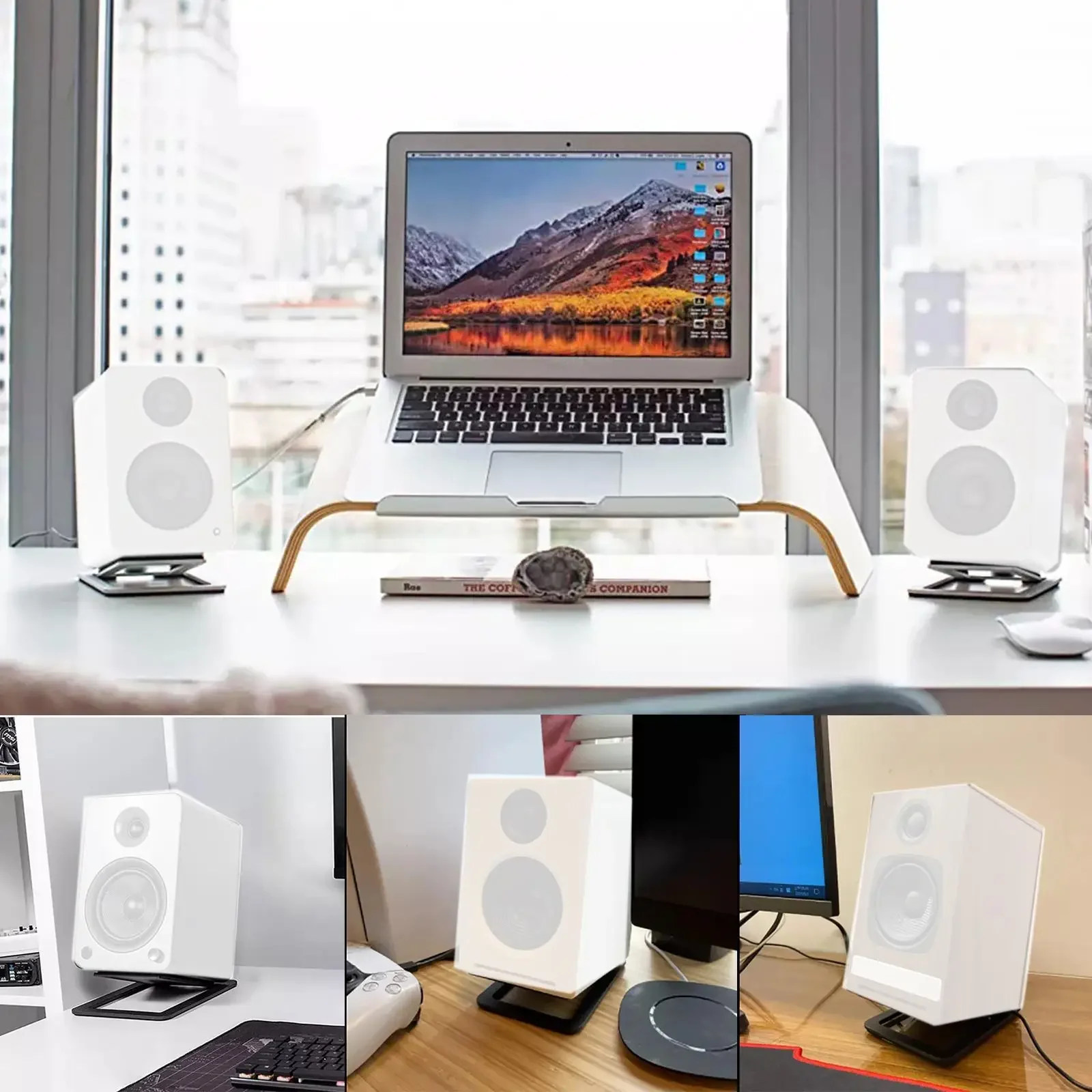 Desktop Speaker Stand Metal Audio Bracket Universal Tabletop Holder Tilt Stands For Kanto's Yu4 S4 Speaker A1n7