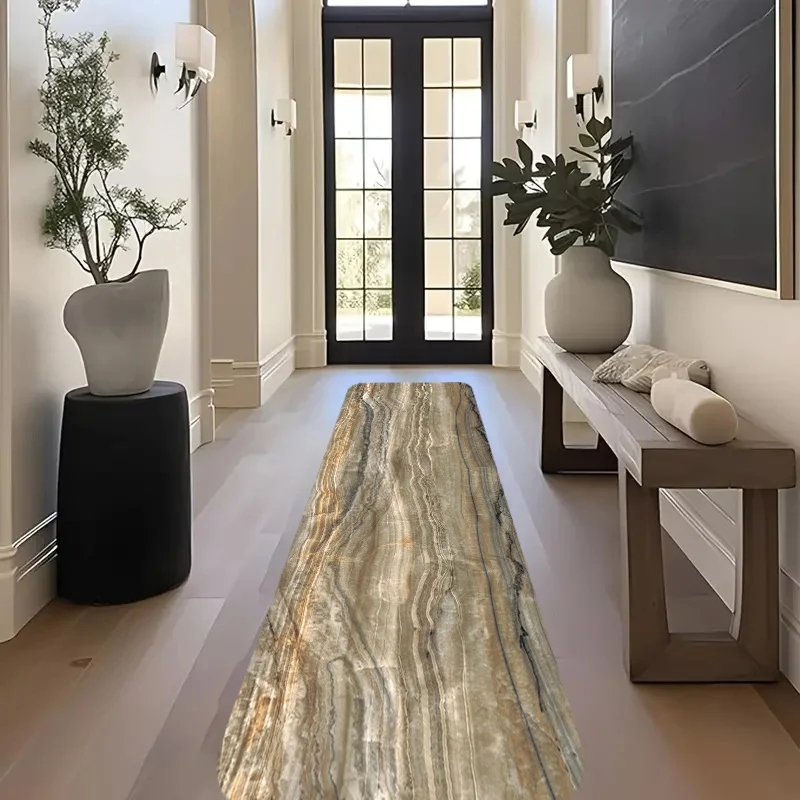 1pc thick  kitchen floor mat, ceramic tile pattern printed floor mat thickened non-slip wear-resistant suitable for kitchen li