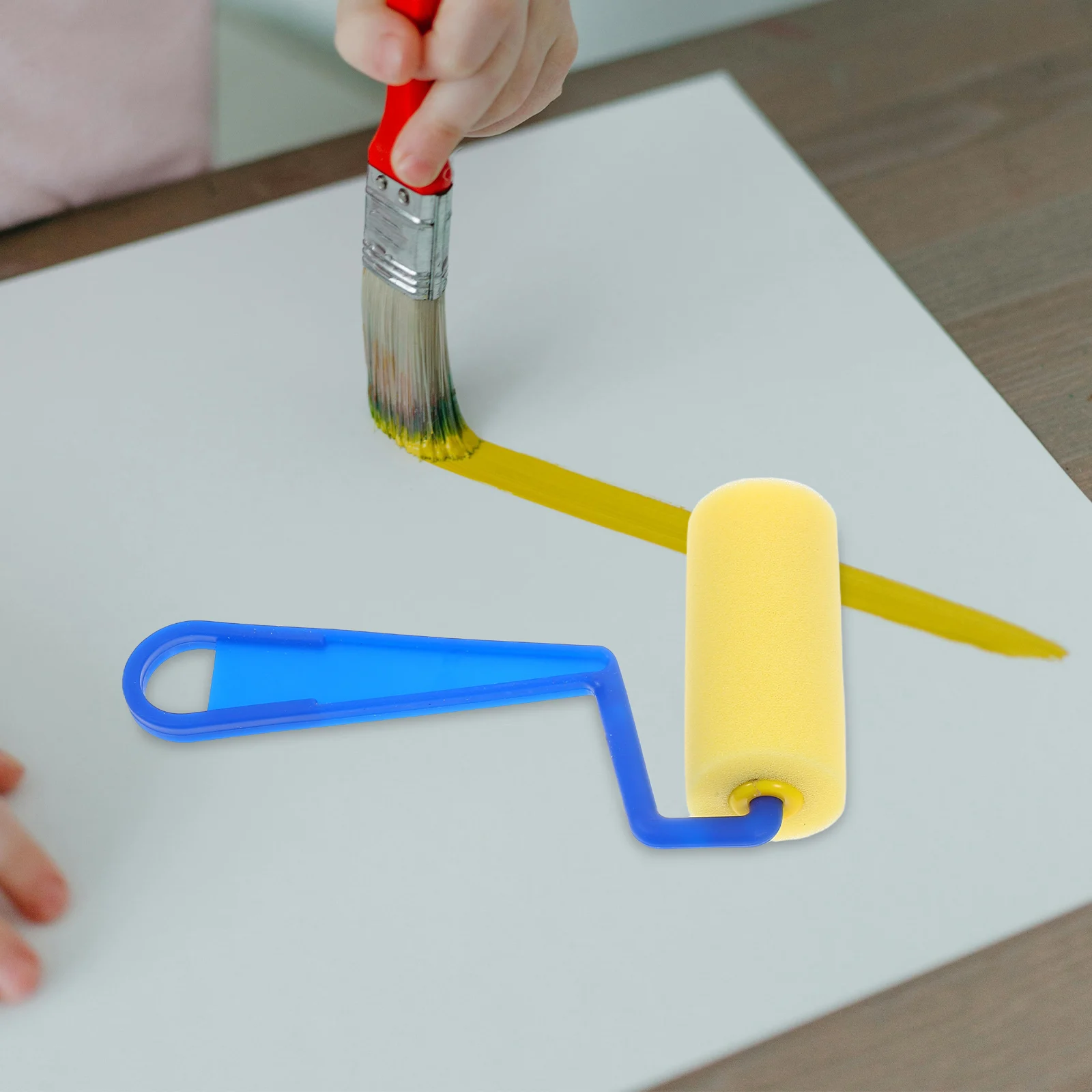 

2 Sets Sponge Kid Color Brushes Brush Lesson Set Reusable Creativity Tools Painting Brush Painting Set